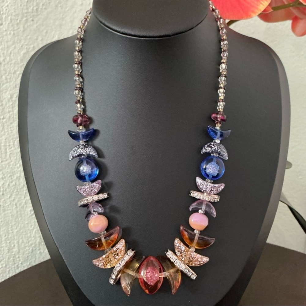 Antica Murrina Venezia Murrano Glass Art Bead Celestial Shimmer Necklace